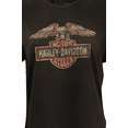 thumbnail image 4 of Harley Davidson T-Shirt Femme Gris Foncé Graphique Aigle Badge S/S (S34), 4 of 4