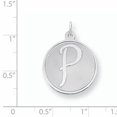thumbnail image 2 of 925 Sterling Dainty Letter P Initiale Nom Monogramme Collier Pendentif Pendentif, 2 of 6