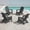 Gray, variant on SUUNYN Folding Adirondack Chair, HDPE All-Weather Fire Pit Chairs, Plastic Adirondack Chairs with 2 Cup Holder,Lake Blue