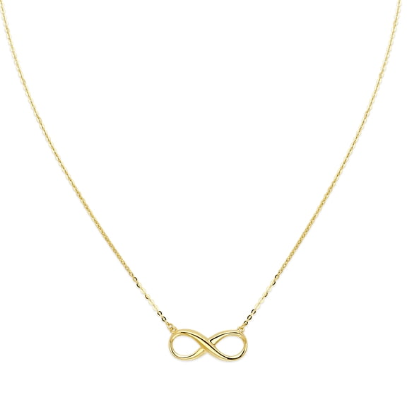 Wellingsale 14k Yellow Gold Polished Infinity Necklace - 18"