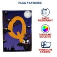 thumbnail image 5 of America Forever Monogram Halloween Bat House Flag 28 x 40 inches Letter Q Double Sided Large Flags for Outside, Holiday Party Yard Outdoor Halloween Horror Nights Flag, 5 of 7