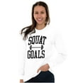 thumbnail image 3 of Squat Goals Workout Motivation Plus Size Long Sleeve Graphic Tee Shirt Brisco Brands 2X, 3 of 5
