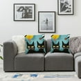 thumbnail image 3 of Heduofu  Black Cat Pillows Retro Atomic Cat Cushion Covers Mid Century Pillow Covers Halloween Throw Pillow Covers  for Modern Living Room Decor Set of 2 White, 3 of 6