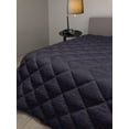 thumbnail image 2 of Dark Blue Down Alternative Comforter, Modern Geometrical Pattern with Neon Effected Chevron Zigzag Lines, Microfiber Quilt for All Season, 5 Sizes, Dark Blue Yellow Green, by Ambesonne, 2 of 3