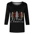 thumbnail image 4 of PuLe Christmas Sweatshirts for Women 2024 Print Holiday Fitted Funny Casual Trendy Tops, 4 of 4