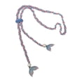 thumbnail image 3 of koolsoo Diving Rope Snorkeling Long Hair Wrapper Hair Band Handmade Scuba Wrapper Blue Pink, 3 of 9
