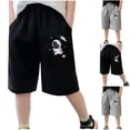 thumbnail image 4 of Odeerbi 8-15 Años Niños Deportes de Verano Bermudas Pantalones Cortos de Impresión Lindo Entrenamiento Atlético Pantalones Cortos de Algodón Lindo Casual Respirable, 4 of 4