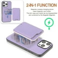 thumbnail image 3 of Compatible with Magsafe Wireless  Charging 2 in 1 Detachable for iPhone 14 Pro Max Wallet Case with Card Slot Women Men, Classic Magnetic PU Leather Flip Cover for iPhone 14 Pro Max, Purple, 3 of 11