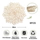thumbnail image 2 of Juego de manteles individuales dorados, manteles individuales dorados metálicos de fácil mantenimiento para mesa de comedor reutilizables, 2 of 7