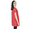 thumbnail image 3 of Moomaya Solid Half Button placket Tunic For Womens Casual Round Neck Basic Pleated Long Top, 3 of 7