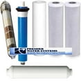 thumbnail image 2 of Replacement Water Filter Set for 6 Stage Alkaline Reverse Osmosis Filtration Systems: 75 GPD RO Membrane + Alkaline Filter, 2 of 2