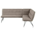 thumbnail image 3 of Dodson Fabric Upholstered L-Shaped Nook Dining Bench Taupe, 3 of 8