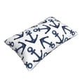 thumbnail image 3 of Naloa Navy Blue Anchor Pillowcase, Throw Pillowcase, Wrinkle-Free, Stain-Resistant with Hidden Zipper for Bedroom Sofa - 16"x24", 3 of 9
