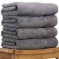 thumbnail image 5 of Luxury Hotel & Spa Collection Highly Absorbent, Quick Dry 100% Turkish Cotton 700 GSM, Eco Friendly Towel, for Bathroom Dobby Border Soft Bath Towel Set 27 X 54 -Gray, Bath Towels - Set of 4, 5 of 6
