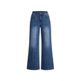 thumbnail image 7 of Moxiu Women's Wide Leg Denim Pants Baggy Cute Teen Jeans Pants Junior Mid Rise High Waisted Relaxed Fit Jean Pant with Pockets Blue,L, 7 of 7