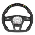 thumbnail image 3 of Flat Bottom Steering Wheel, Antixidation Car Steering Wheel Nappa Perforated Leather  For Automotive, 3 of 8