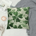 thumbnail image 2 of Awypu  St Patricks Day Pillow Cover 18x18 Inch Shamrock Lucky Clovers Green Decorative Throw Pillow Case Saint Patricks Outdoor Cushion Cover for Home Couch Sofa Holiday Decor, 2 of 5
