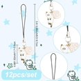 thumbnail image 2 of 12 Pcs 12 Styles Cat Phone Charms Alloy Enamel Phone Charms String Cute Cat Paw Phone Charms Strap Phone Case Accessories for Decoration, 2 of 6