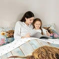 thumbnail image 5 of Feelyou Rustic Highland Cattle Queen Comforter Set, Pink Groovy Floral Bedding Sets, Vintage Lodge Cabin Reversible Bedding Comforter Set, Lightweight Room Decor, 3pcs, 5 of 8