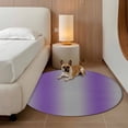 thumbnail image 3 of Purple Ombre Large Round Rug 8 FT, Non Slip Living Room Area Carpet, Grey Modern Art Farmhouse Washable Soft Circle Rug Non-Shedding Floor Carpet for Bedroom Office Dining Room, 3 of 9