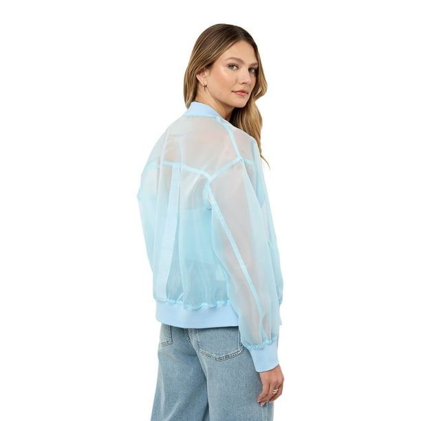 ジャケット・アウター sheer tumbler jacket / aere Edited by Remi Bader Women's Sheer Bomber Jacket - Samsclub.com