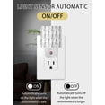 thumbnail image 2 of Night Lights Auto Sensor Grey Leaf Plug-in LED Nightlights Lamp Dusk to Dawn for Living Room, Bedroom, Bathroom, Hallway, Stairways Home Wall Decor, Grey Leaves Branches Night Light, 2 of 9