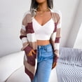 thumbnail image 5 of Idoravan Cardigans for Women Spring Women's Fashion Autumn Winter Stripes Long Sleeve Cardigan Sweater Coat Tops, 5 of 6