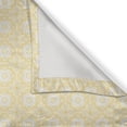 thumbnail image 5 of Ambesonne Quatrefoil Grommet Curtain, Lattice Girih, 50" x 120", Mustard Yellow White, 5 of 6