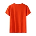 thumbnail image 4 of DeHolifer Womens T-shirts Orange Shirt Festival Short Sleeve Crewneck Printed T-shirt Loose Casual Fashion Tees Orange M, 4 of 4