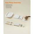 thumbnail image 2 of Cat Tree 33.1-Inch Cat Tower for Large Cats up to 16 lb, Large Perch, 2 Cat Caves, Scratching Post, Cream White, 2 of 8
