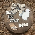 thumbnail image 5 of Front Porch, Wooden Yellow In Wreaths For Front Door, Farmhouse Decorative Hen Laying Eggs Front Door Number Hanging Garden Decoration House Fun 1PC, 5 of 9