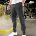thumbnail image 2 of Elegant Comfort Men's Cotton Fleece Jogger Sweatpants with Pockets, Extra Large Gray, 2 of 5