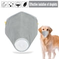 thumbnail image 3 of Filtro de 3 capas para mascotas, perro, antivaho, mufla bucal, transpirable, protector facial, gris S, 3 of 8