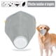 thumbnail image 3 of Filtro de 3 capas para mascotas, perro, antivaho, mufla bucal, transpirable, protector facial, gris, M, 3 of 5