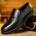 thumbnail image 3 of [Classic Brown Loafers] Men's Classic Brown Loafers - Genuine Faux Leather, Slip-On Business Casual Shoes, Thick Rubber Sole, Non-Slip & Durable, All-Season Wear, Comfortable Round Toe, Work, Travel, 3 of 8