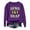Dark Purple, variant on Women's Tops, Tees & Blouses Women Funny Letter Football Graphic Long Sleeve Pullover Sweatshirt Loose Fit No Hood Casual Fan Tops For Back To School Day Daily Fall