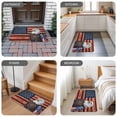 thumbnail image 6 of American Flag Door Mat&nbsp;Indoor Outdoor Entrance, Non Slip Small Rug for Kitchen Bathroom Entryway Rug, Vintage Eagle Blue Red USA Flag Washable Doormat Floor Mat for Office Home Decor 18x30 Inch, 6 of 8