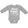 thumbnail image 3 of Inktastic Florida is My Happy Place with Palm Trees Boys or Girls Long Sleeve Baby Bodysuit, 3 of 5