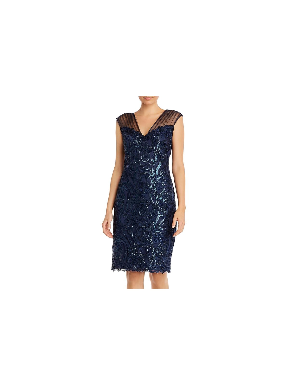 tadashi shoji navy dress
