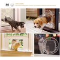 thumbnail image 4 of Hongchun Fashion Pet Dog Window/4 Way Door Cat Small Dog Lockable Clear Round Door Screen Window/Sliding Glass Door/Glass Window, 4 of 5