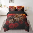thumbnail image 3 of Feelyou 3D Leopard Wildlife Twin Bedding Sets 7-Piece, Jungle Cheetah Bedding Comforter Set, Romantic Anniversary Rose Reversible Sheet Sets, Ultra Soft Bedroom Decor, 3 of 8
