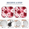 thumbnail image 5 of Kdxio Rose Print 2-Piece Sun Shade Front Windshield - Foldable Car Front Window Sunshades For Most Sedans Suv Truck, 5 of 6