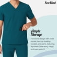 thumbnail image 5 of Sewkind Men’s Scrub Set Caribbean Blue 2XL V-Neck Medical Scrubs with Jogger Pants 7 Pockets, Athletic Fit, 5 of 6