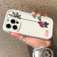 thumbnail image 5 of Marvel SpiderMan Mini para iPhone 15 14 13 12 11 Pro Max XS Max X XR 7 8 Plus 6S 5S caja de teléfono con escalera de ojos líquidos, 5 of 5