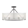 thumbnail image 2 of 5019-6SF BLK-Golden Lighting-Alyssa - 6 Light Semi-Flush Celing Steel in Sturdy style - 14.38 Inches high by 25.88 Inches wide, 2 of 5