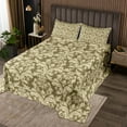 thumbnail image 2 of Boho Floral Quilt Set Victorian Queen Bedspread Set,Gothic Paisley Coverlet Set Baroque Vintage Damask Goth Quilted,Beige Ivory Antique Exotic Flowers Bohemian Decor, 2 of 5