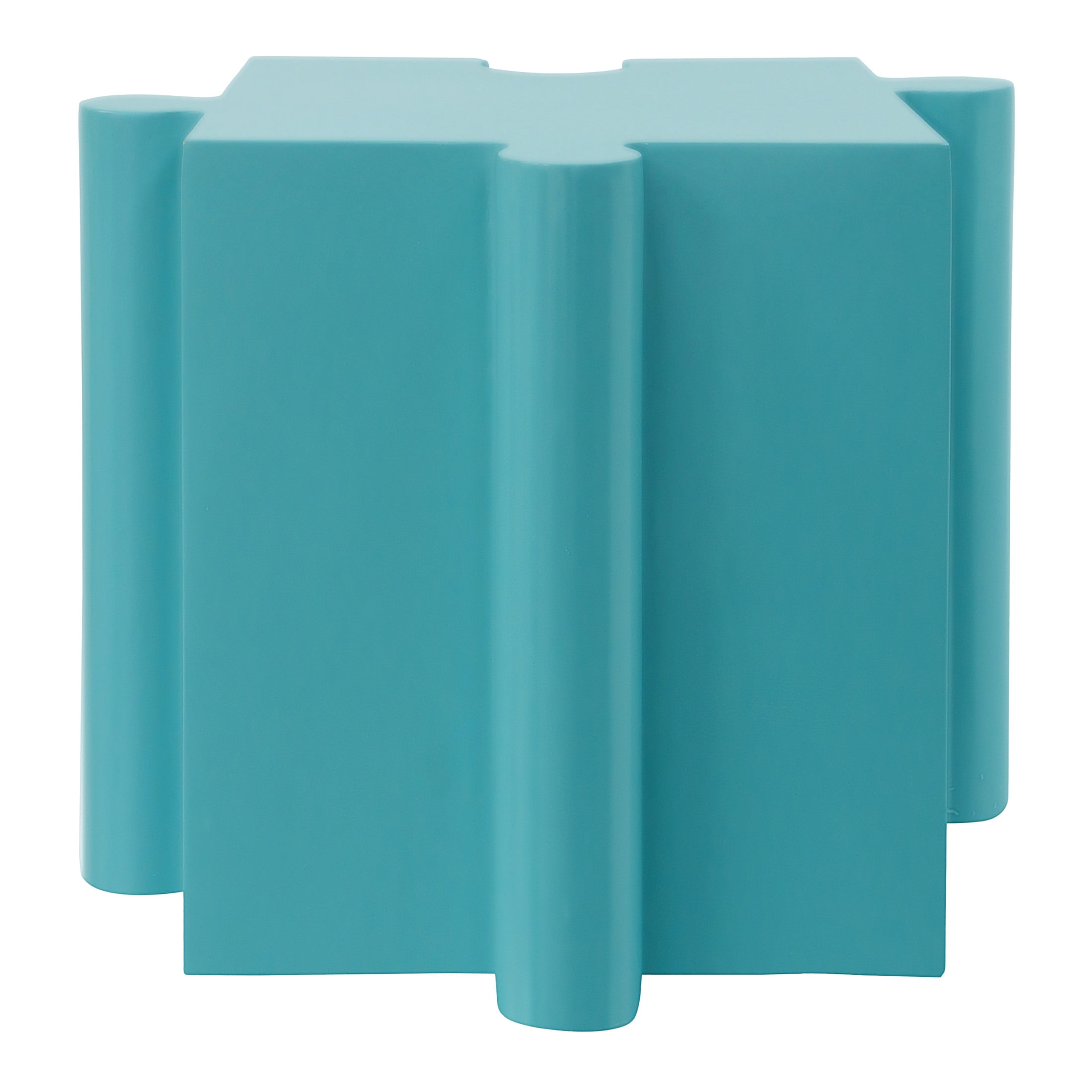 Christopher Knight Home Light Blue Puzzle Art Side Table, Modular Interlocking Design, Indoor Outdoor Use, Convex Edge