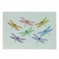 thumbnail image 1 of Dragonfly Cutting Board, Illustration of Fantasy Bugs with Colorful Striped Spring Season Wings Pattern, Decorative Tempered Glass Cutting and Serving Board, Small Size, Multicolor, by Ambesonne, 1 of 1