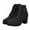 Black, variant on Patlollav Women Boots Retro Thick Heel High Heel Shoes Boots Plus Size Lace Up Boots