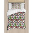 thumbnail image 3 of Cactus Duvet Cover Set Queen Size, Tropical Botanic Cactus Exotic Desert Plants with Flowers and Buds Artwork Image, Decorative 3 Piece Bedding Set with 2 Pillow Shams, Multicolor, by Ambesonne, 3 of 3